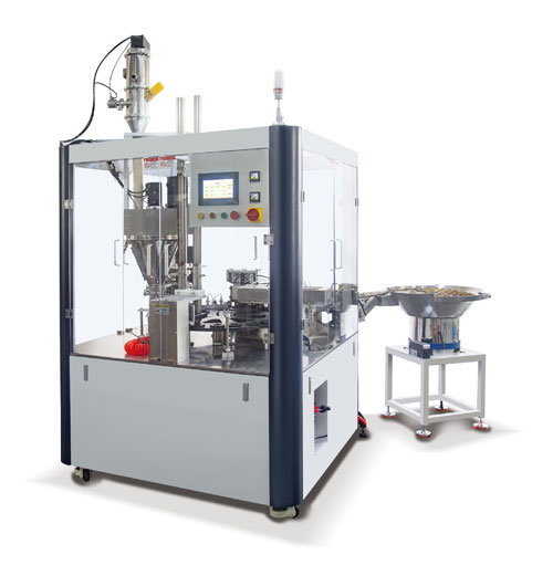 CCM140圓盤式雙頭灌裝封口扣帽一體機(jī)